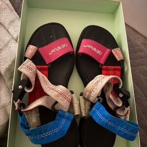 Off-White Black and Pink Sandals